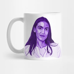 Alexandria Ocasio-Cortez Purple Portrait Mug